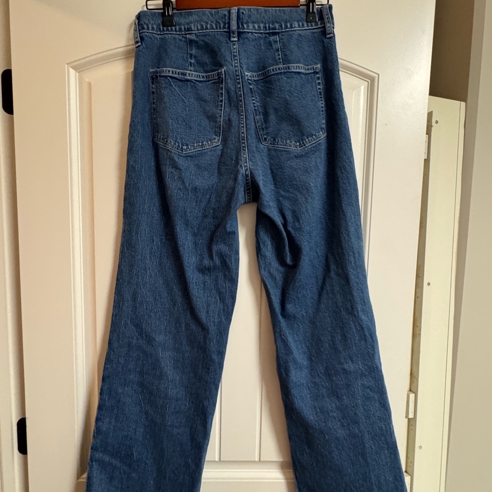 J. Crew Mid Blue Wide-Leg Jeans - Picture 2 of 3